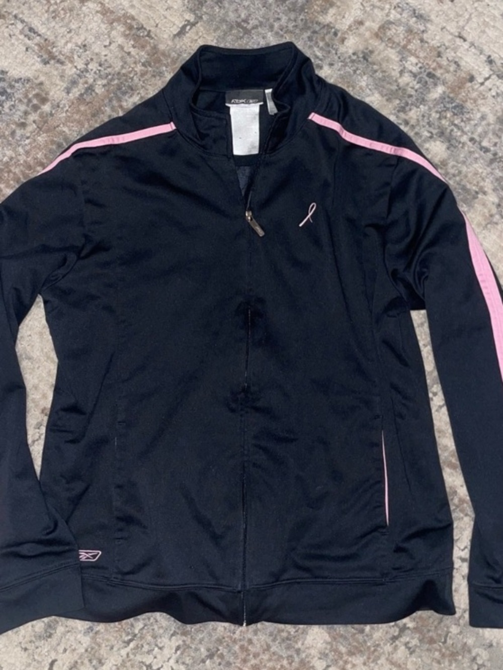 RBX Women's Black & Pink Breast Cancer Awareness Track Jacket size Large